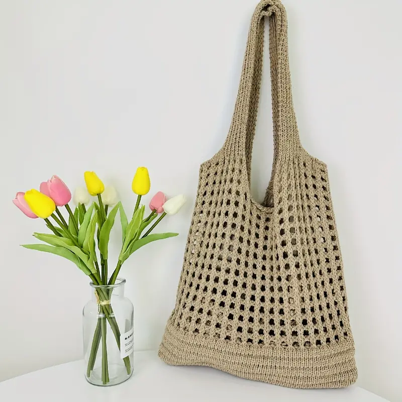 Large Crochet Boho Bag