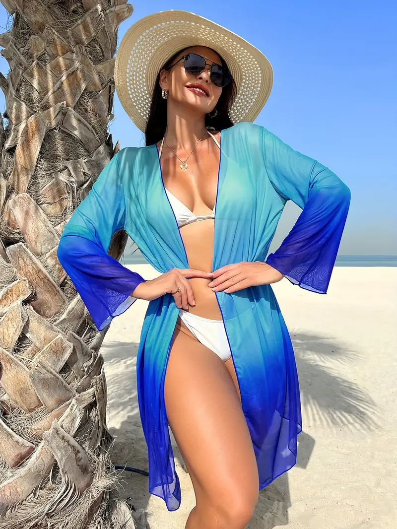 Lightweight Ombre Beach Kimono