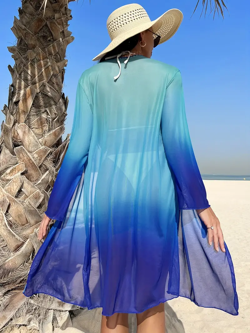 Lightweight Ombre Beach Kimono