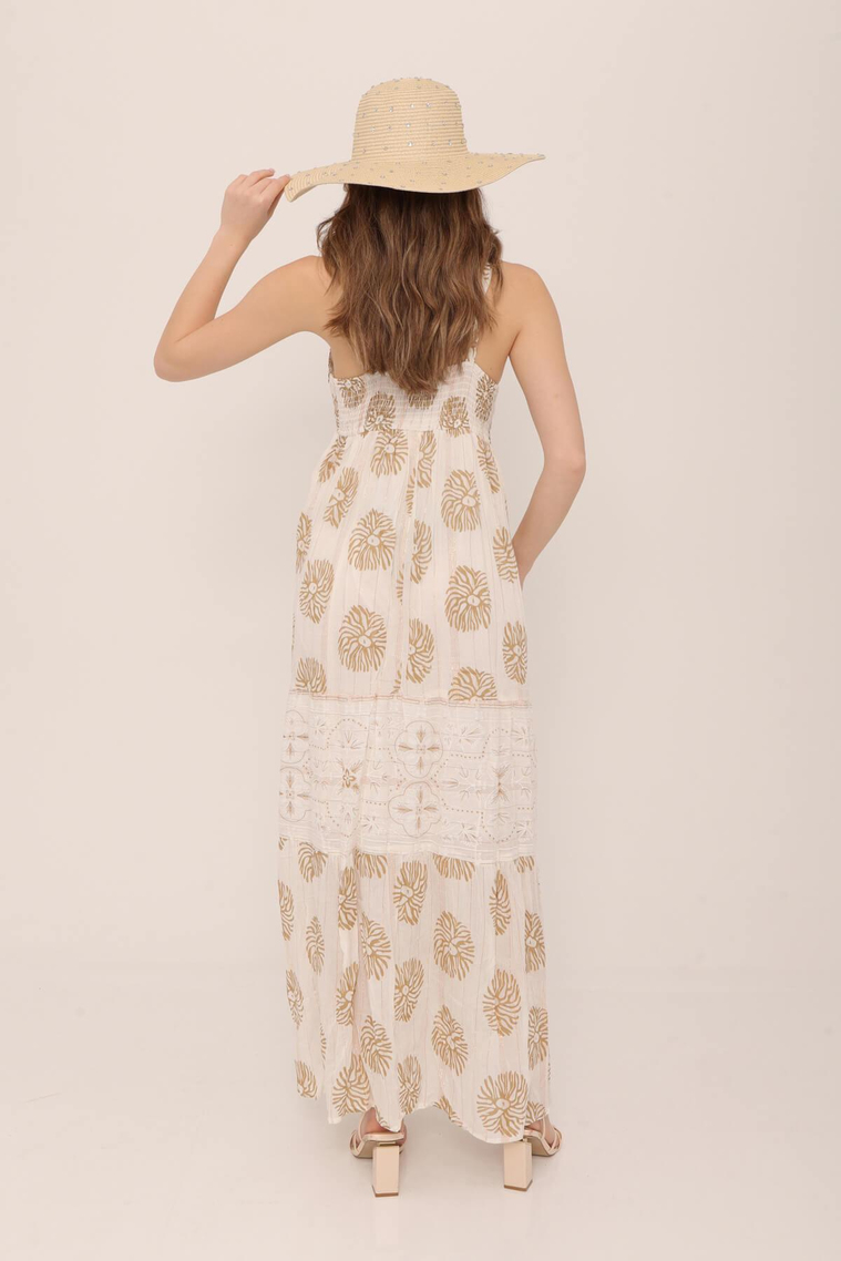 One Size Sequin Embroidered Dress